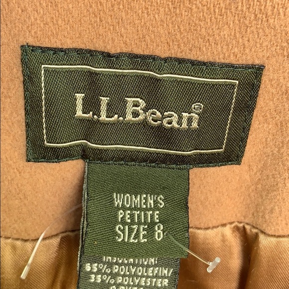 L.L. Bean wool blend women’s 8p pea coat. 3/4 slvs - Picture 2 of 9